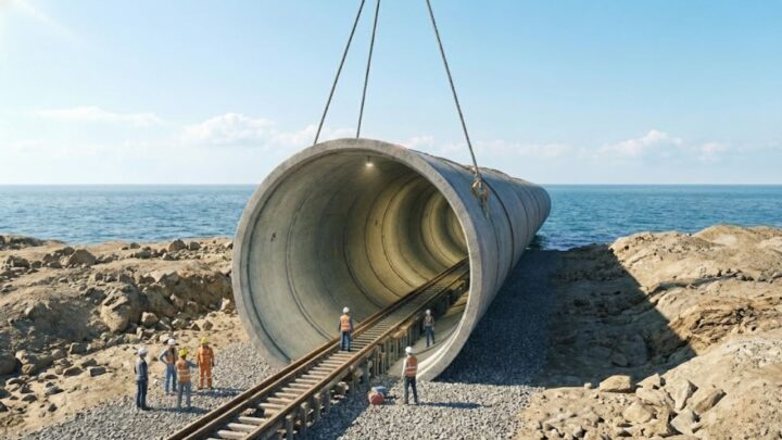 Engineers confirm the ongoing construction of an underwater rail line ...