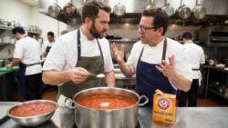 Chefs clash over the baking soda in tomato sauce trick a simple pinch that stops heartburn or ruins the recipe