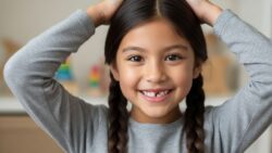 This specific braiding technique helps children with sensory processing issues keep hair out of their face without tight pulling