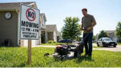Bad news for homeowners as a new rule taking effect on February 15 bans lawn mowing between noon and 4 p.m., with fines now at stake