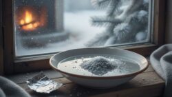 A bowl of salt water by the window in winter: this simple trick works just as well as aluminum foil in summer