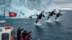 Emergency declared in Greenland after researchers spot orcas breaching unusually close to melting ice shelves