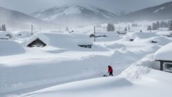 Winter storm warning issued as up to 70 inches of snow could fall, a volume rarely associated with a single winter event