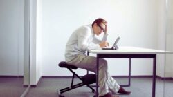 People who sit up straight with good posture actually report feeling more confident and positive than those who slouch in their chairs