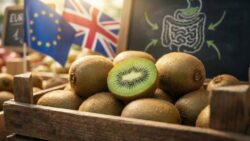 Kiwi recognised by the European Union and the UK as the only fruit that improves bowel transit