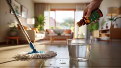 Add just two drops to your mop bucket and your home will smell amazing for days, no vinegar, no lemon needed
