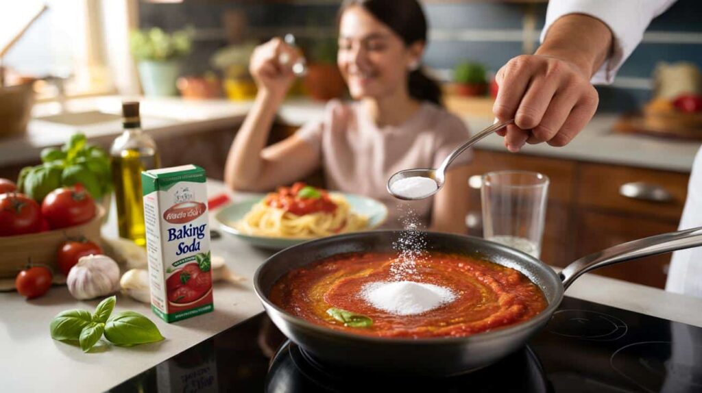 adding just a pinch of baking soda