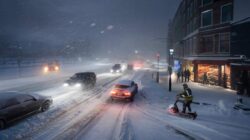 Heavy snow is expected to begin tonight as authorities urge drivers to stay home, even as businesses push to maintain normal operations