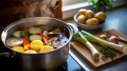 I don’t boil potatoes in water anymore. I’ve switched to this aromatic broth