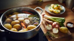 I don’t boil potatoes in water anymore. I’ve switched to this aromatic broth