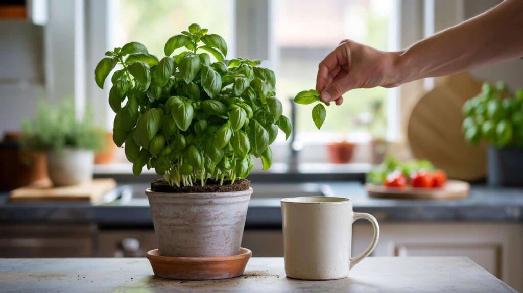 keep-basil-alive-indoors-with-the-double-pot-water-mug-trick-and-one-daily-pinch
