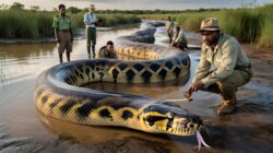 Scientists confirm the discovery of an exceptionally large African python during a certified field expedition