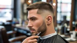 This beard style blends better with short haircuts